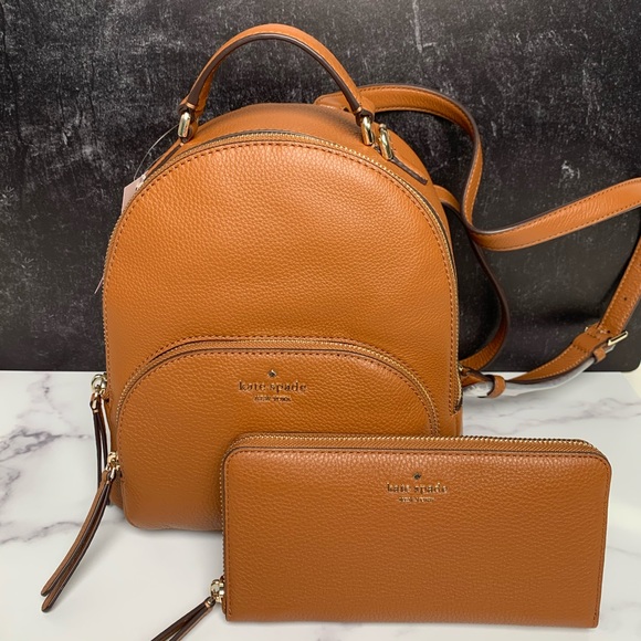 Kate Spade Jackson Leather Backpack / Wallet Set - Picture 2 of 12